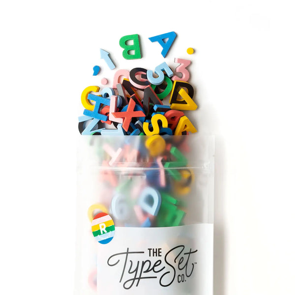 1” Soft Magnetic Letters 200-Piece Sans Serif Rainbow - Rainbow Joy