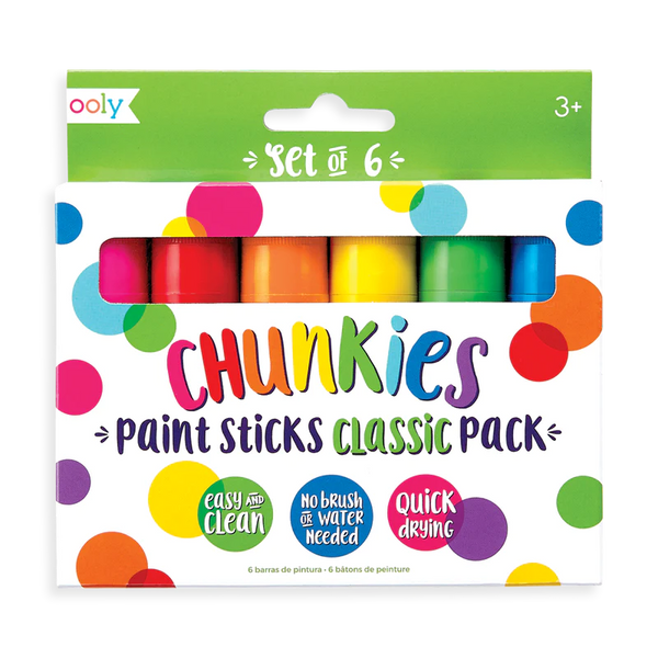 OOLY - Chunkies Paint Sticks Classic Pack - Set of 6