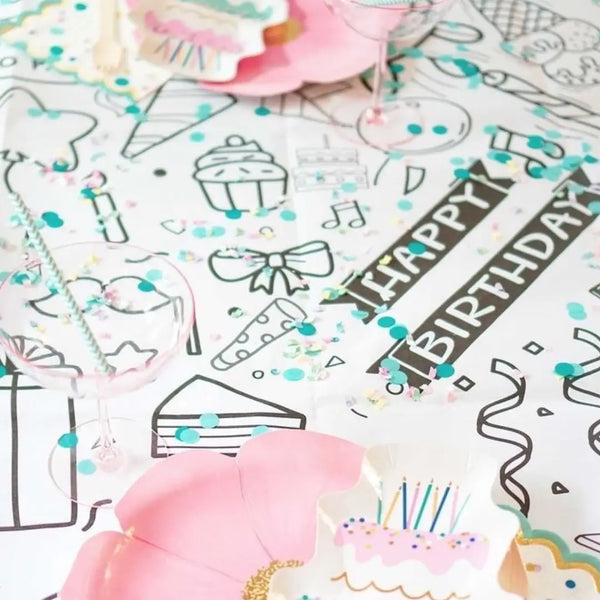 Birthday Coloring Table Cover/Poster