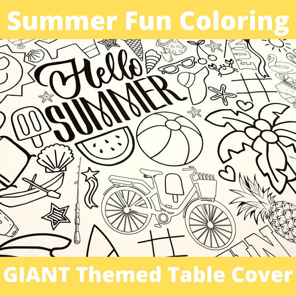 Summer Coloring Table Cover/Poster