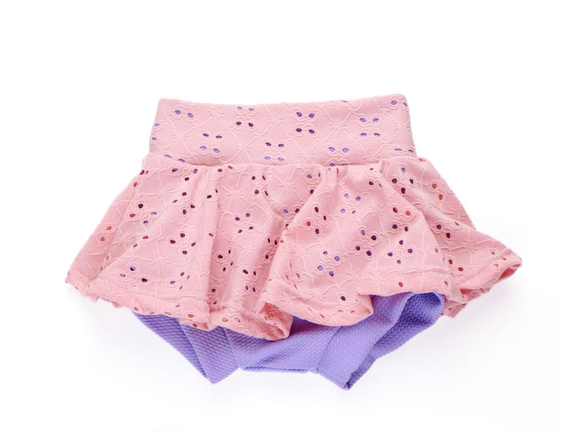 Pink Eyelet BUMMIES - SKIRTED ONLY - Made to Order