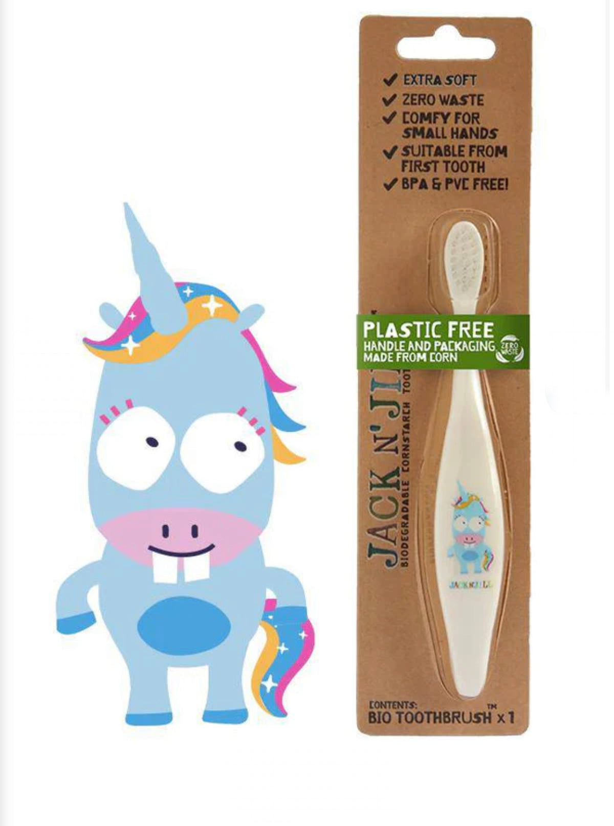 Unicorn Jack N' Jill Bio Toothbrush Unicorn Jack N' Jill Bio Toothbrush