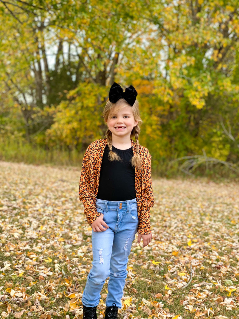 Cheetah Girl Ribbed Cardigan