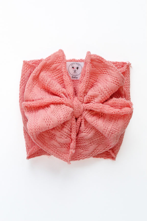 Salmon - Knit Sweater Bow - Made to Order