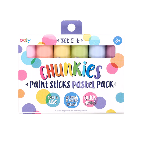 OOLY - Chunkies Paint Sticks Pastel Pack - Set of 6