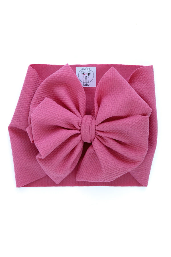 Rose Pink - Double Loop Bow - Made to Order