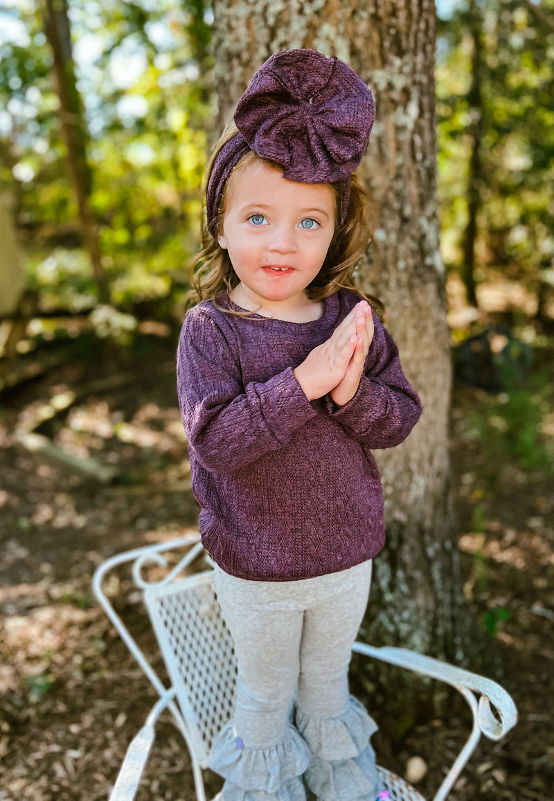 Eggplant Knit Slouchy Sweater