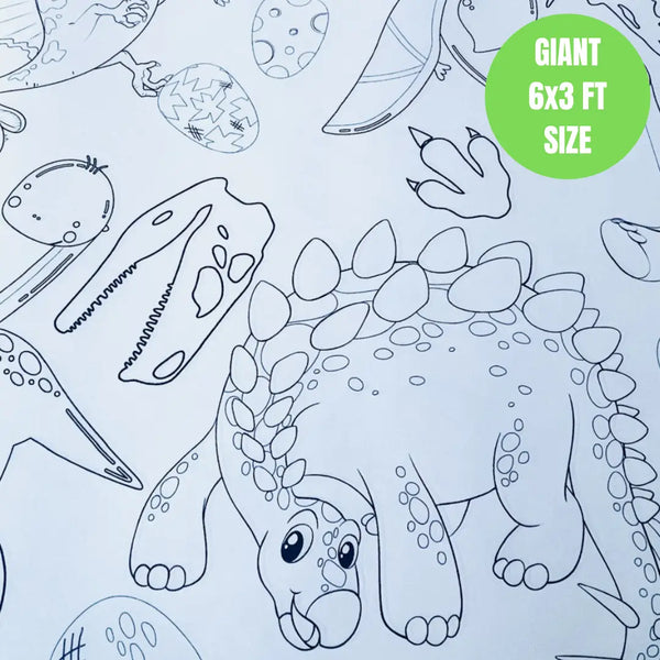 Dinosaur Coloring Table Cover/Poster