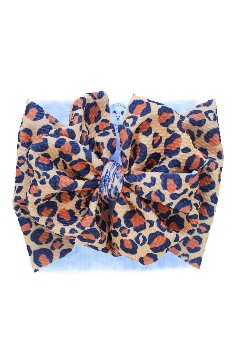 Cheetah Girl - Double Loop Bow - Made to Order