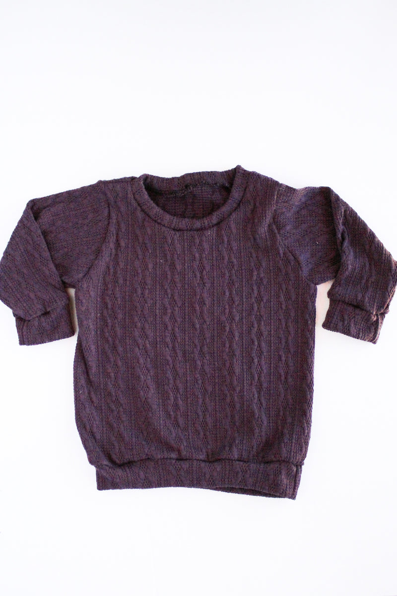 Eggplant Knit Slouchy Sweater