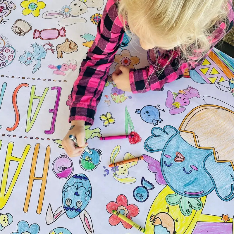 Kids Easter Coloring Table Cover Activity